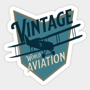 Vintage World Aviation badge Sticker